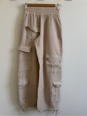 Cotton On brown gauze cargo pants